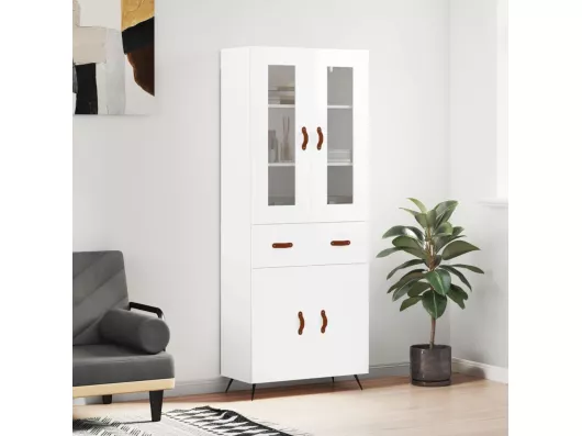 Kauf Unique Highboard,Kommode Hochglanz-Weiß 69,5x34x180 cm Holzwerkstoff -gkd689077