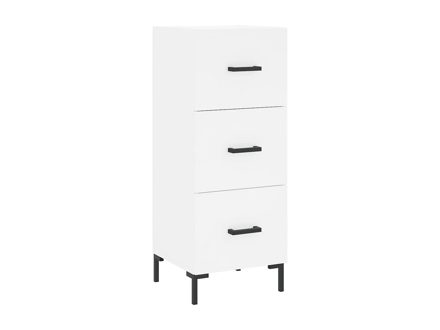 Aparador alto madera contrachapada blanco 34,5x34x180 cm ES73705