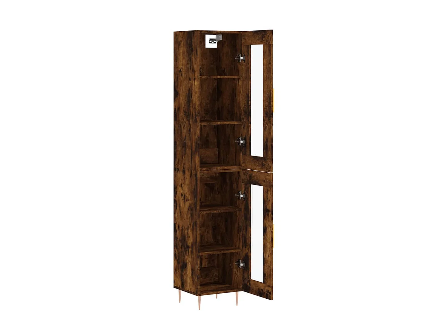 Aparador alto 34,5x34x180cm madeira processada carvalho fumado PT286569