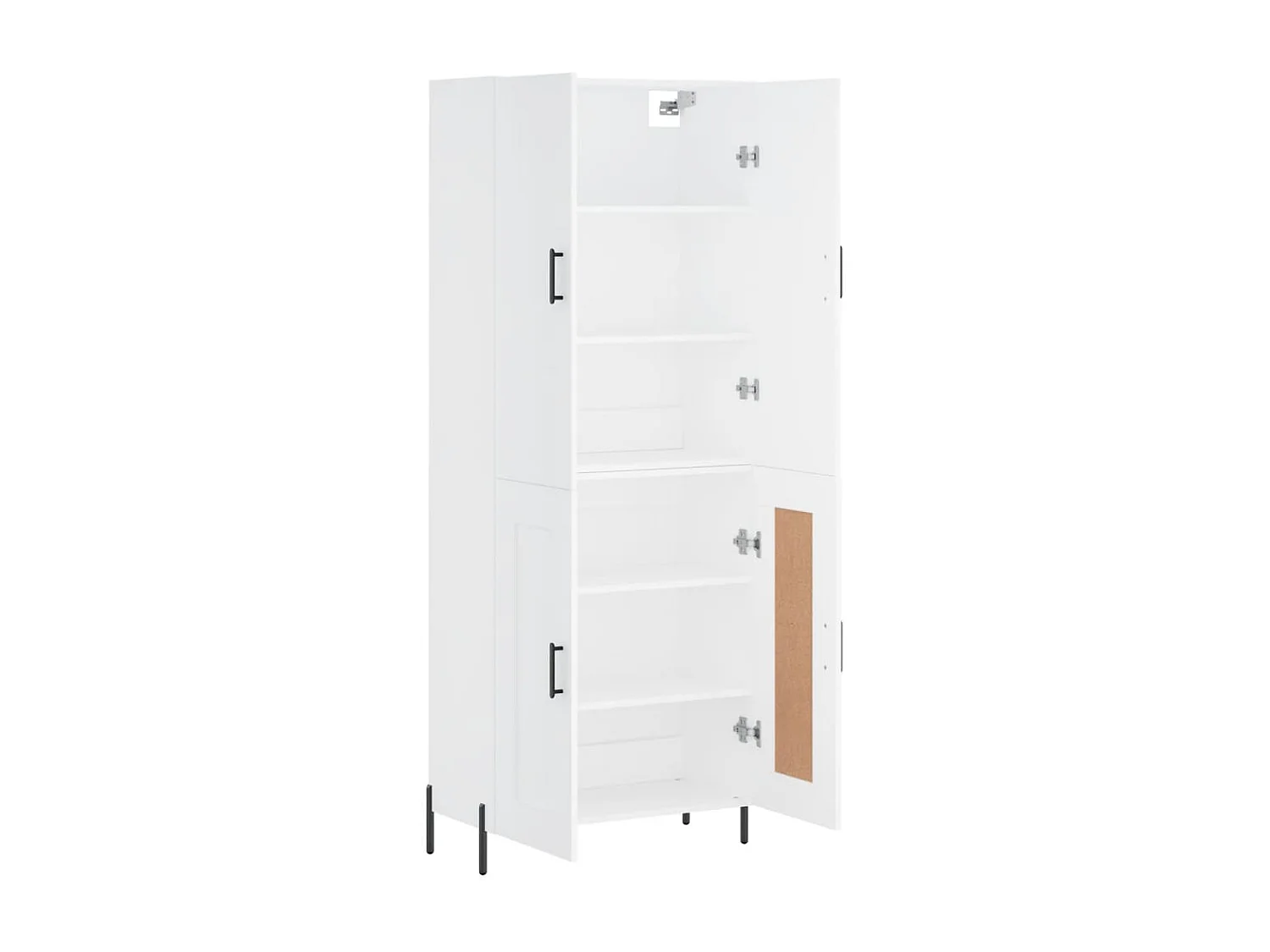 Aparador alto 69,5x34x180 cm derivados de madeira branco PT258968