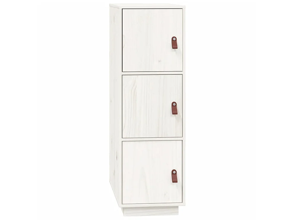 Highboard,Kommode Weiß 34x40x108,5 cm Massivholz Kiefer -gkd250963