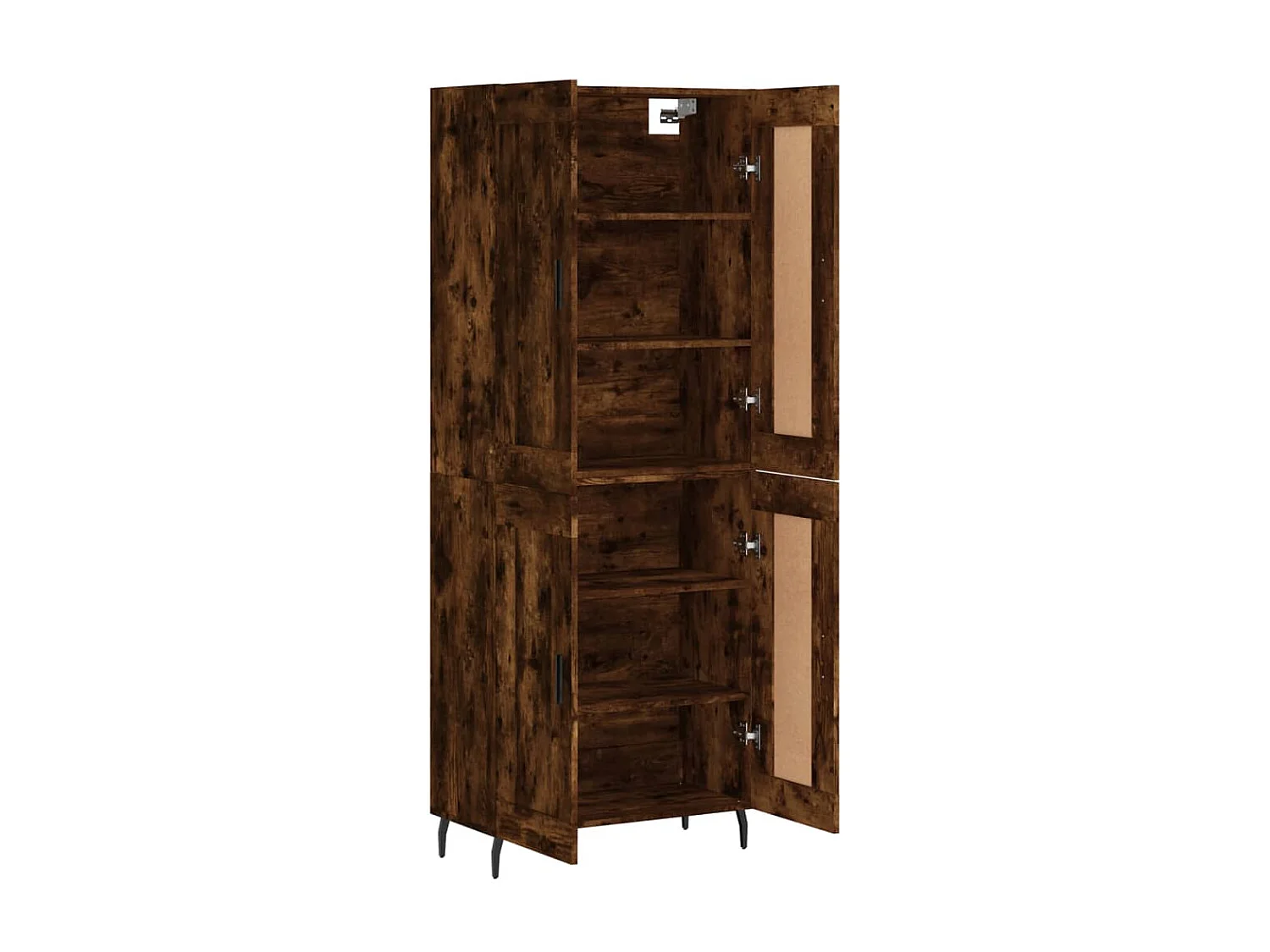 Buffet haut Chêne fumé 69,5x34x180 cm Bois d'ingénierie QWE82626