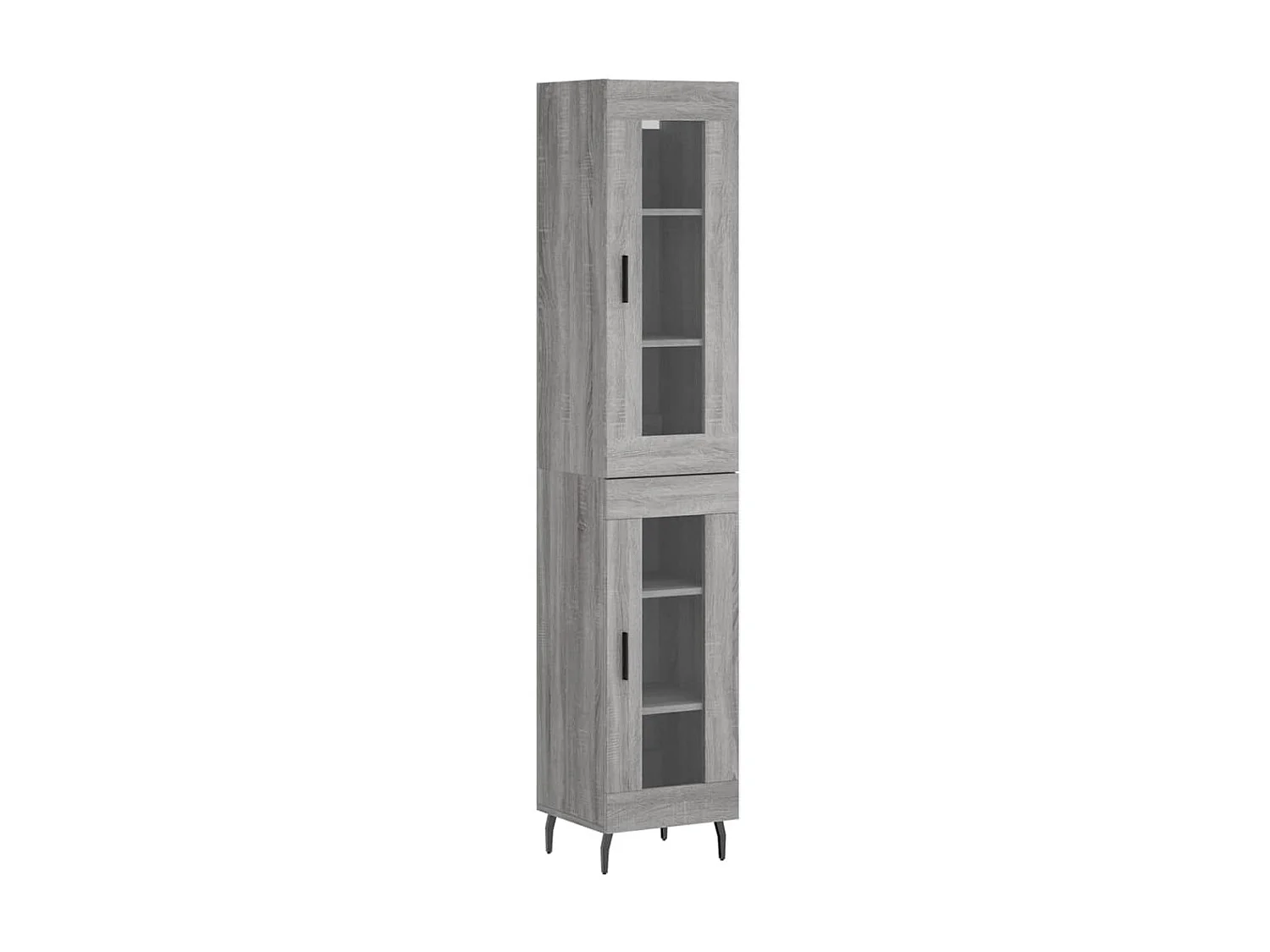 Buffet haut Sonoma gris 34,5x34x180 cm Bois d'ingénierie QWE97516