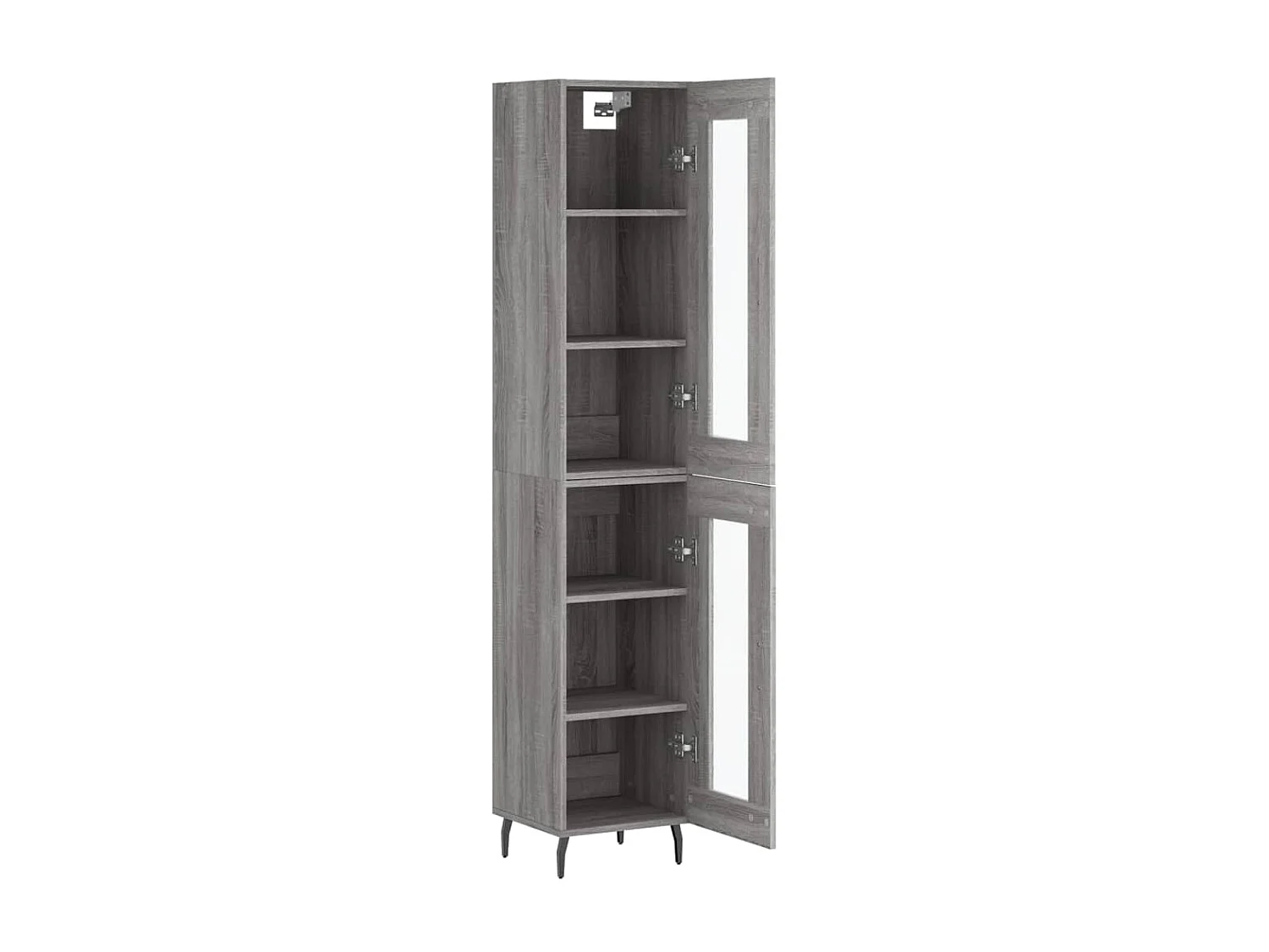 Buffet haut Sonoma gris 34,5x34x180 cm Bois d'ingénierie QWE97516