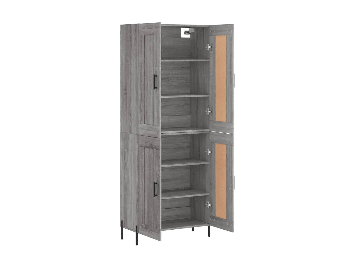 Buffet haut Sonoma gris 69,5x34x180 cm Bois d'ingénierie QWE14990