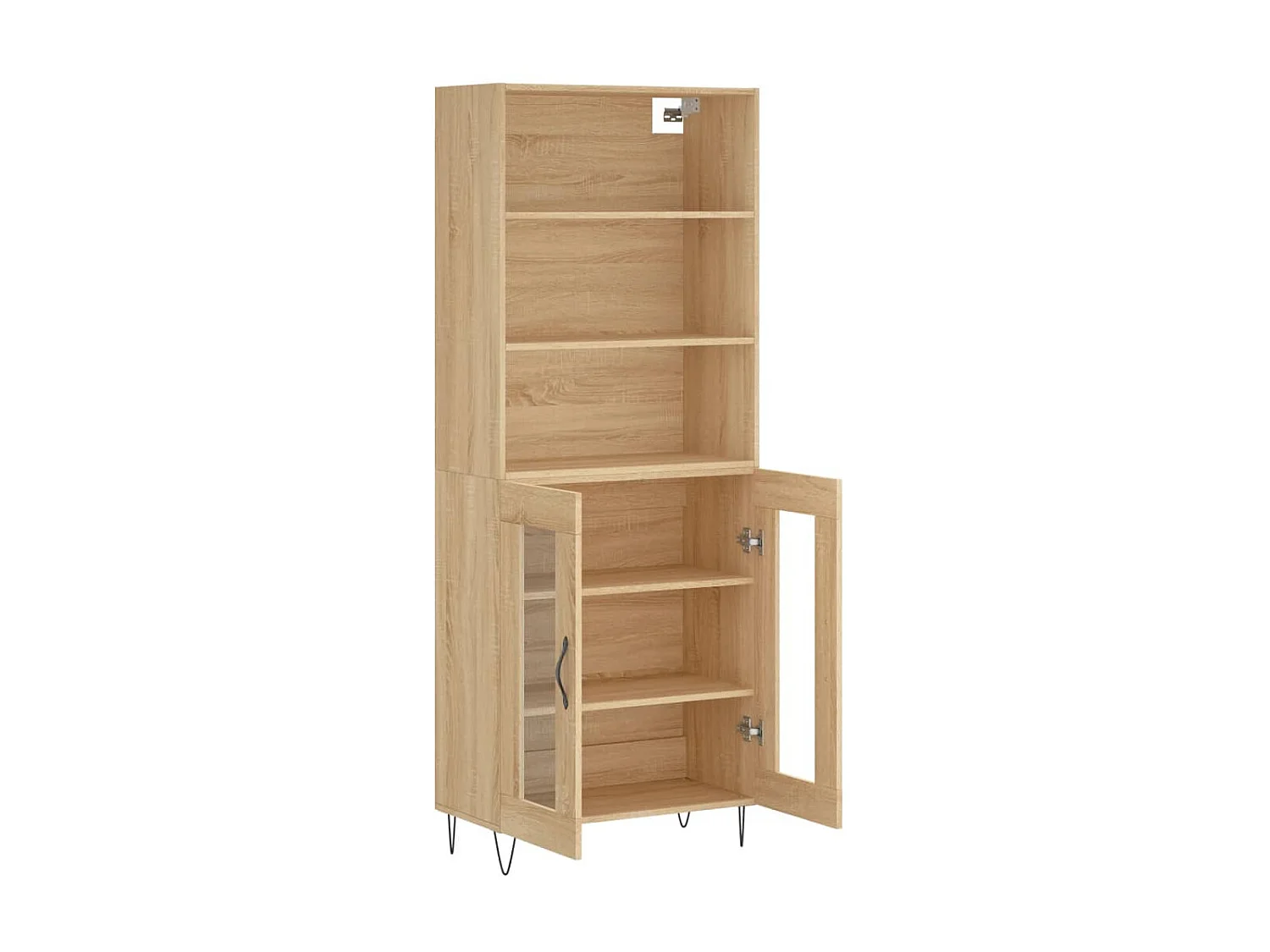 Buffet haut Chêne sonoma 69,5x34x180 cm Bois d'ingénierie QWE94304