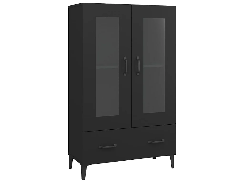 Highboard,Kommode Schwarz 70x31x115 cm Holzwerkstoff -gkd115950