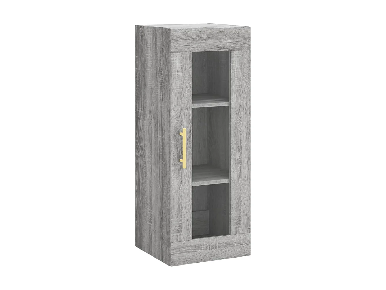 Highboard,Kommode Grau Sonoma 34,5x34x180 cm Holzwerkstoff -gkd990042