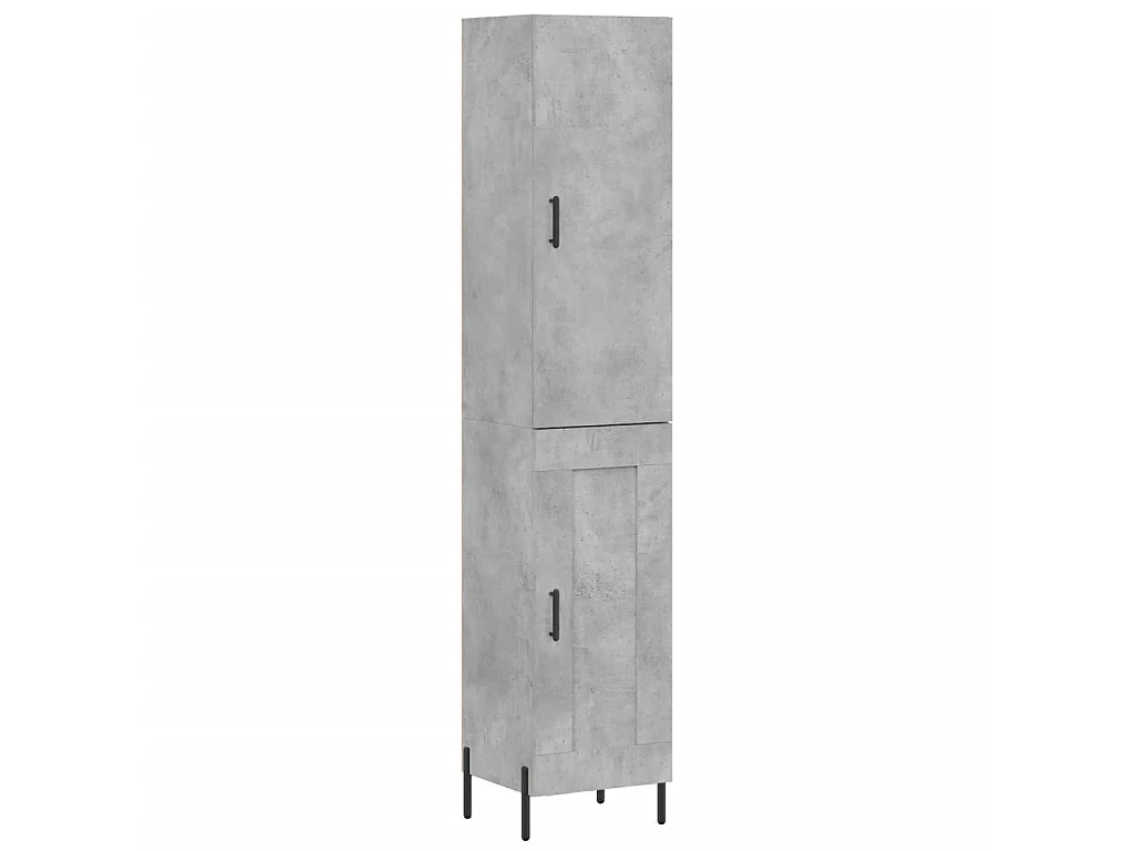 Highboard,Kommode Betongrau 34,5x34x180 cm Holzwerkstoff -gkd372810