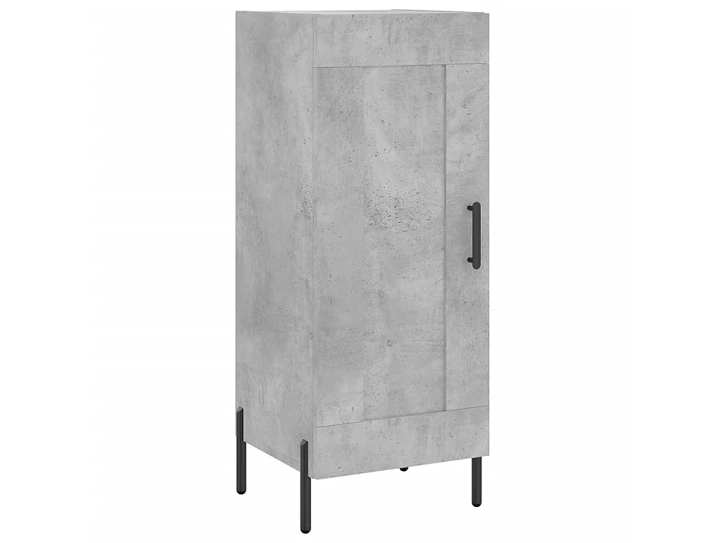 Highboard,Kommode Betongrau 34,5x34x180 cm Holzwerkstoff -gkd372810