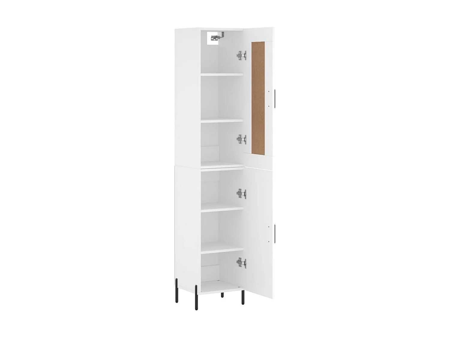 Highboard,Kommode Weiß 34,5x34x180 cm Holzwerkstoff -gkd913152