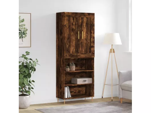 Kauf Unique Highboard,Kommode Räuchereiche 69,5x34x180 cm Holzwerkstoff -gkd117443