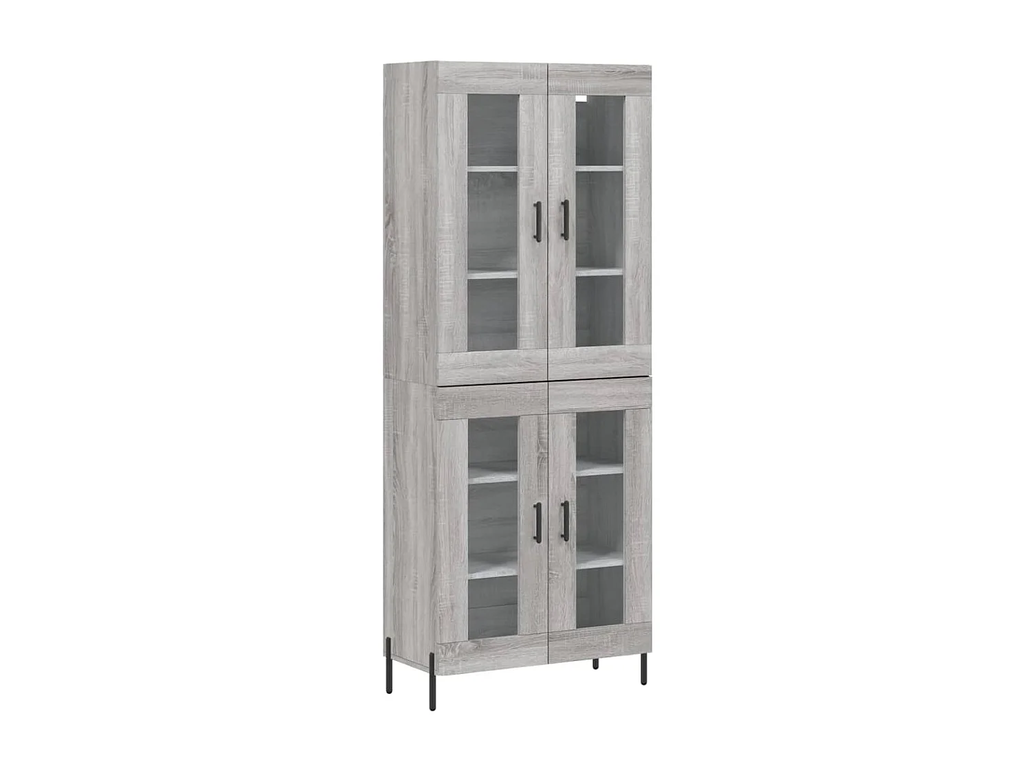 Highboard,Kommode Grau Sonoma 69,5x34x180 cm Holzwerkstoff -gkd261055