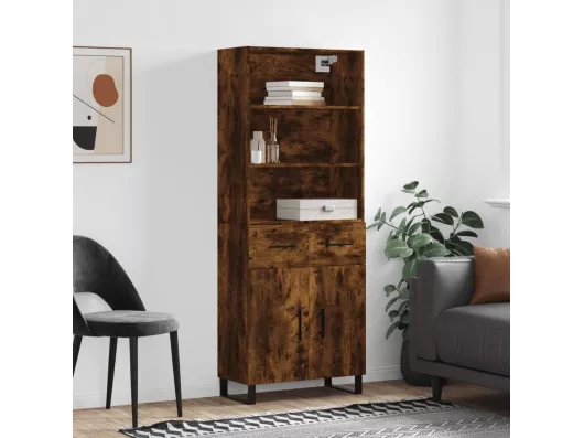 Kauf Unique Highboard,Kommode Räuchereiche 69,5x34x180 cm Holzwerkstoff -gkd793291