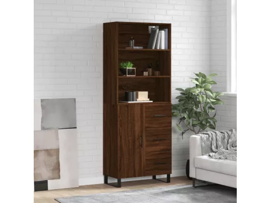 Kauf Unique Highboard,Kommode Braun Eichen-Optik 69,5x34x180 cm Holzwerkstoff -gkd587294