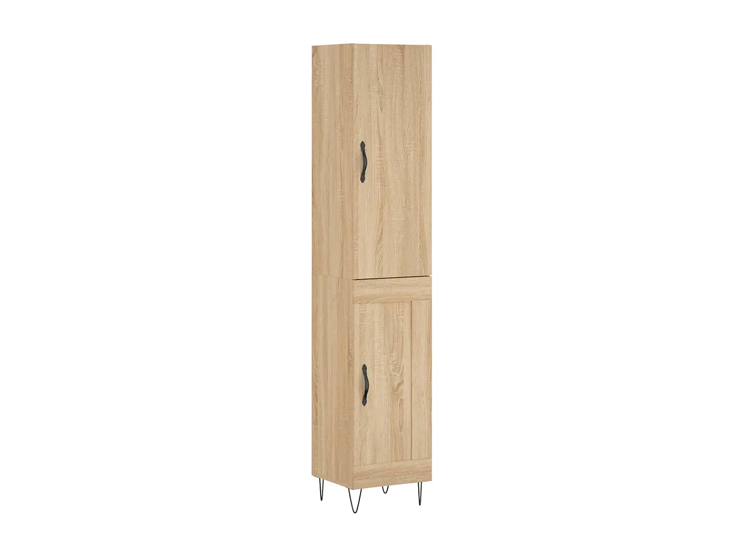 Buffet haut Chêne sonoma 34,5x34x180 cm Bois d'ingénierie QWE34258