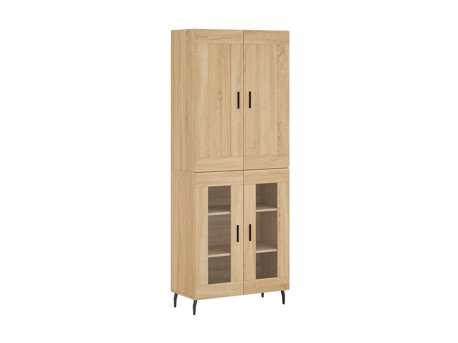Buffet haut Chêne sonoma 69,5x34x180 cm Bois d'ingénierie QWE42173