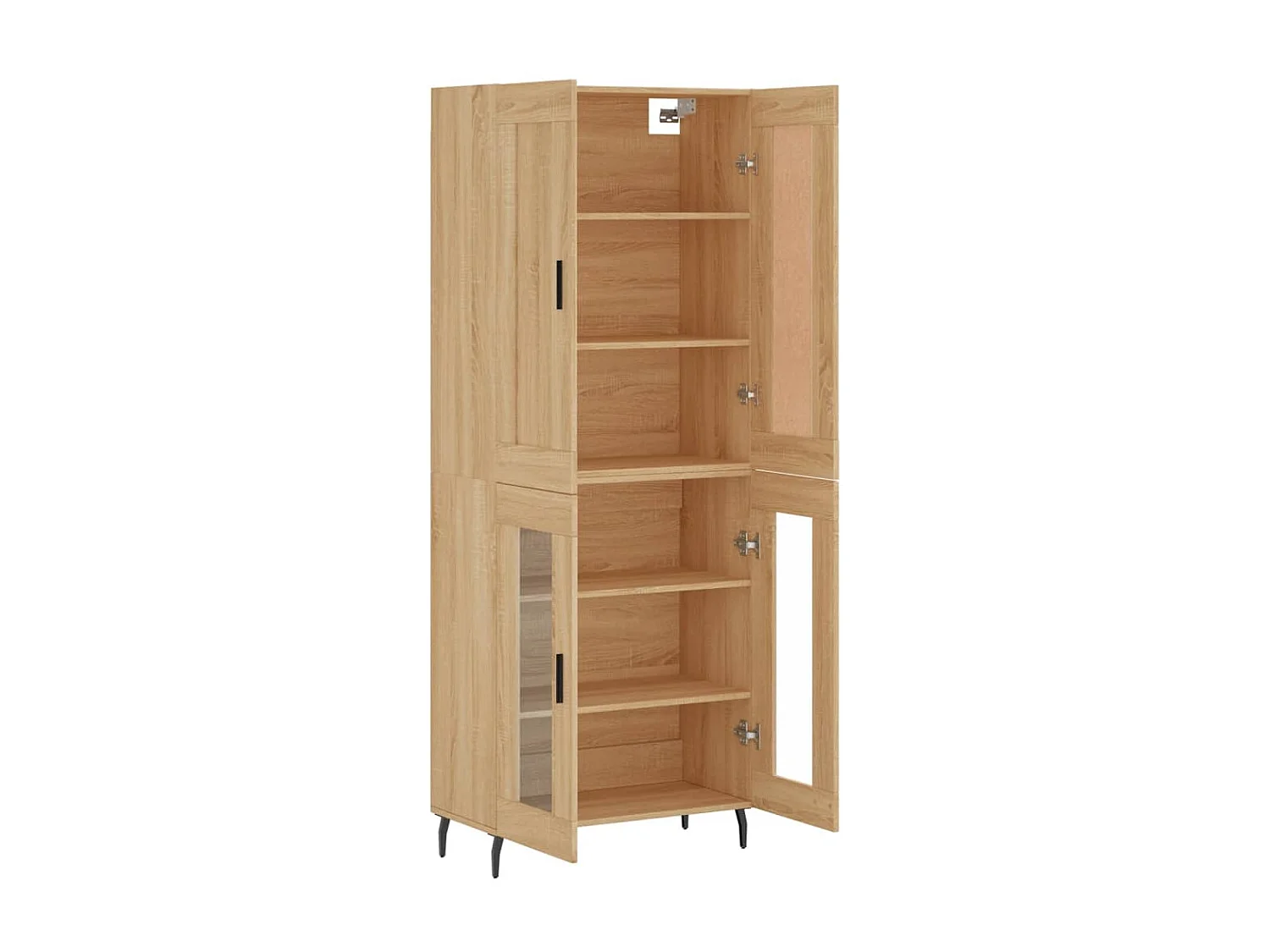 Buffet haut Chêne sonoma 69,5x34x180 cm Bois d'ingénierie QWE42173