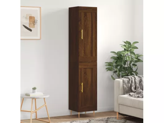 Kauf Unique Highboard,Kommode Braun Eichen-Optik 34,5x34x180 cm Holzwerkstoff -gkd817187