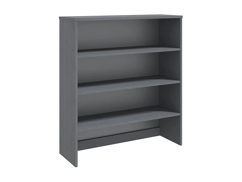 Highboard,Kommode-Oberteil HAMAR Dunkelgrau 90x30x100 cm Massivholz -gkd729425