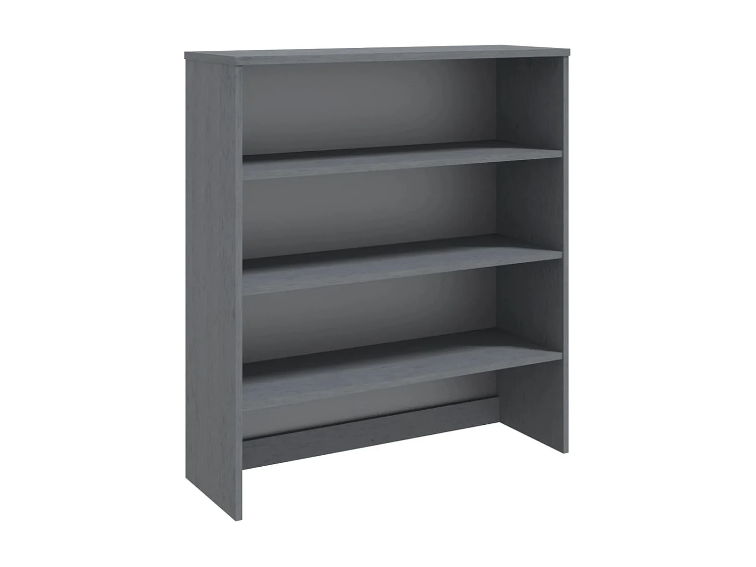 Highboard,Kommode-Oberteil HAMAR Dunkelgrau 90x30x100 cm Massivholz -gkd729425