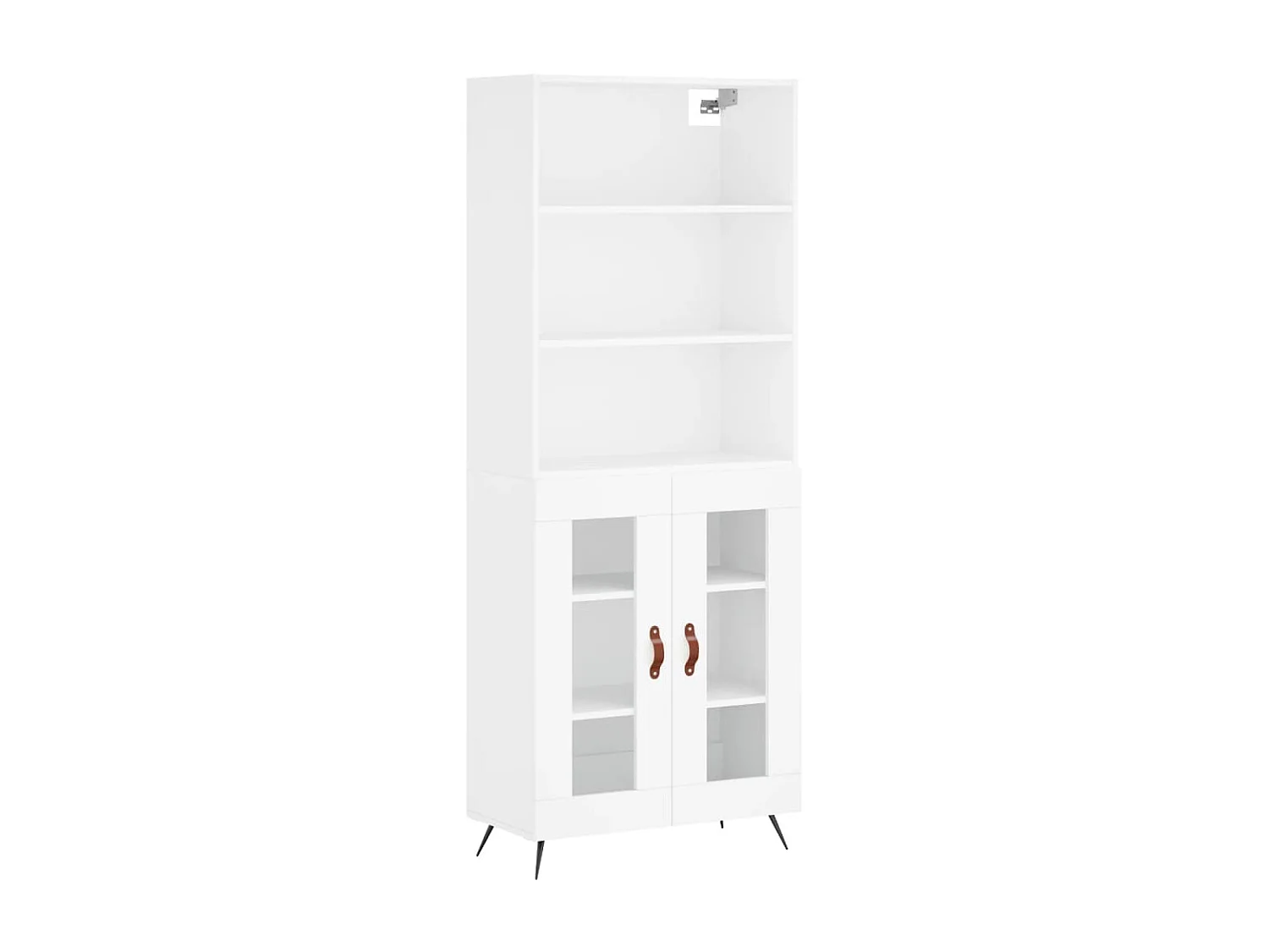 Aparador alto madera contrachapada blanco 69,5x34x180 cm ES53534