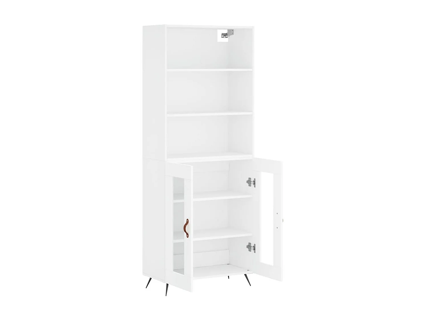 Aparador alto madera contrachapada blanco 69,5x34x180 cm ES53534