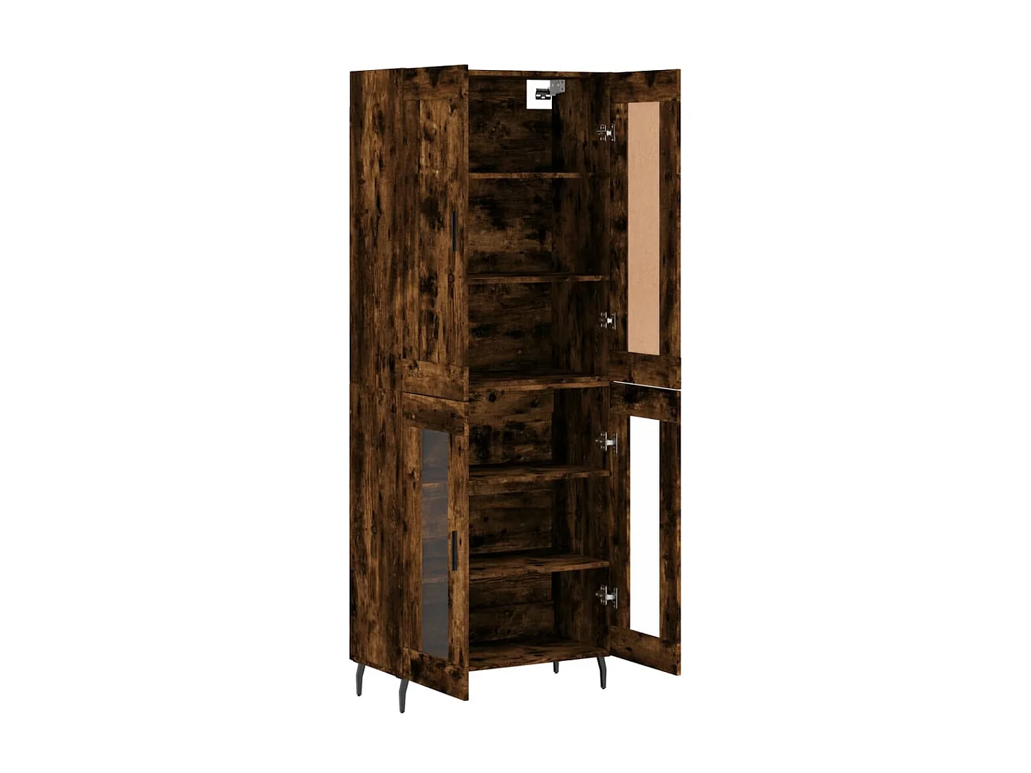 Highboard,Kommode Räuchereiche 69,5x34x180 cm Holzwerkstoff -gkd545521
