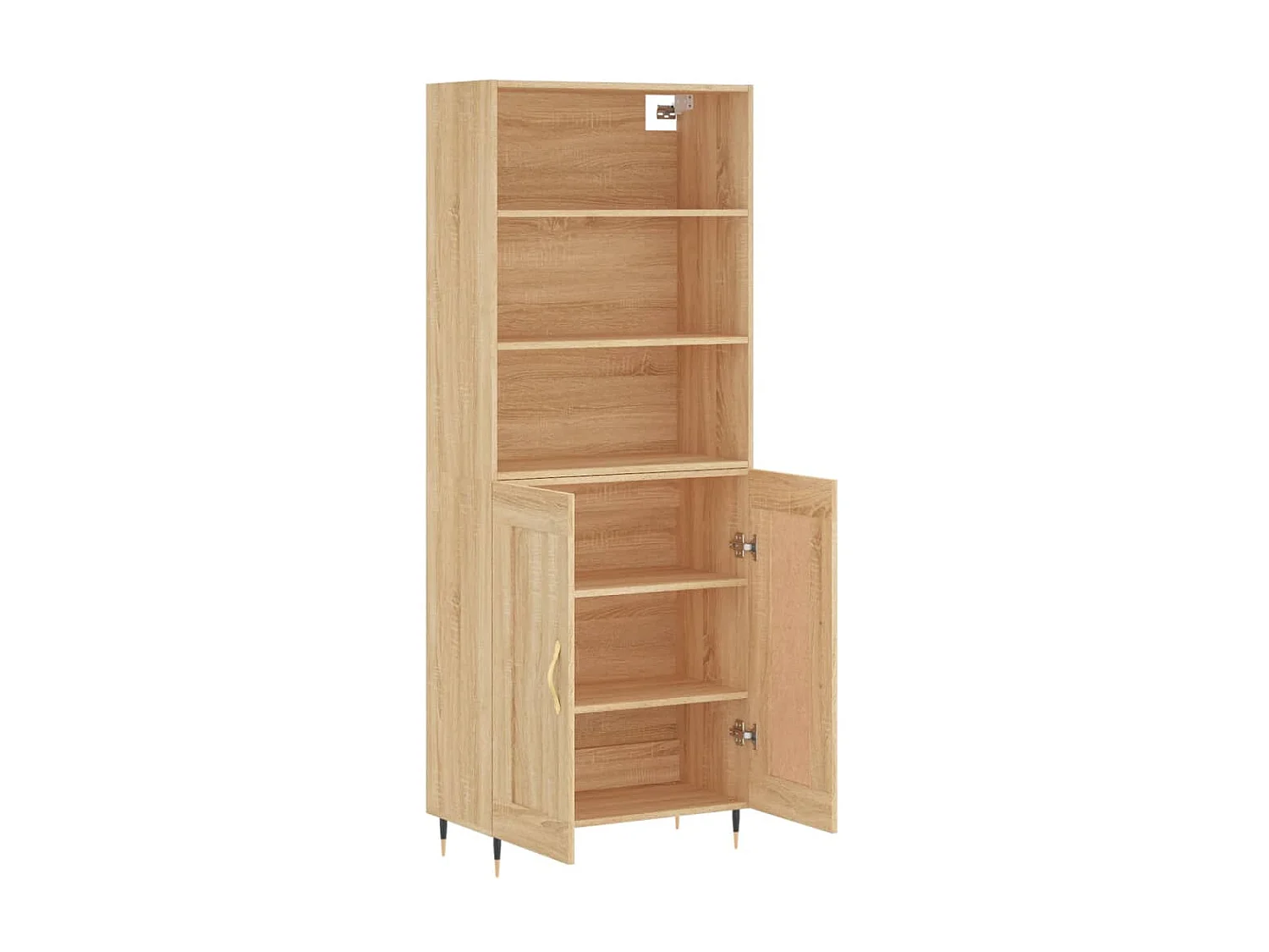 Highboard,Kommode Sonoma-Eiche 69,5x34x180 cm Holzwerkstoff -gkd301445