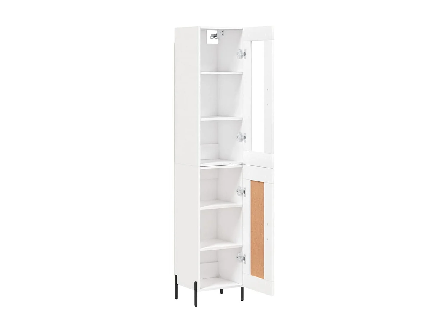 Highboard,Kommode Weiß 34,5x34x180 cm Holzwerkstoff -gkd549026