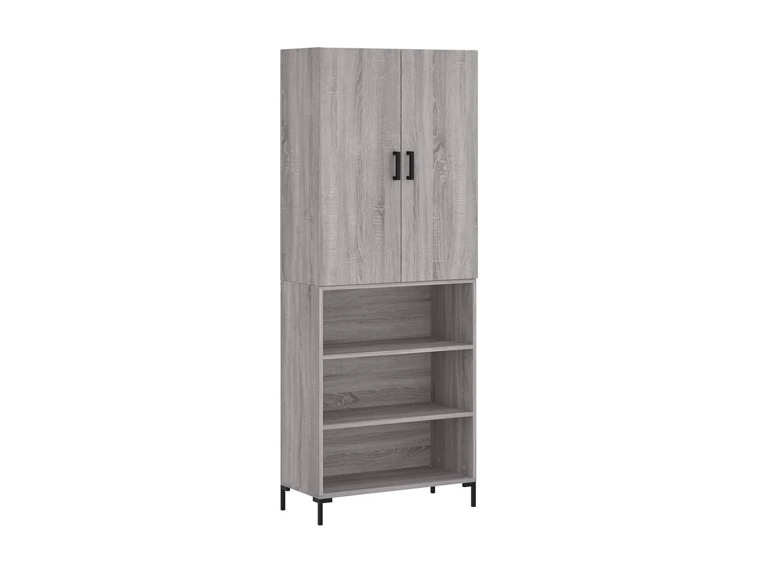 Highboard,Kommode Grau Sonoma 69,5x34x180 cm Holzwerkstoff -gkd828967