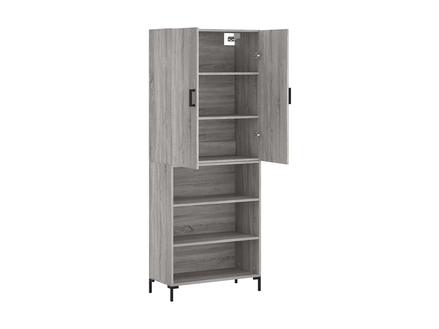 Highboard,Kommode Grau Sonoma 69,5x34x180 cm Holzwerkstoff -gkd828967