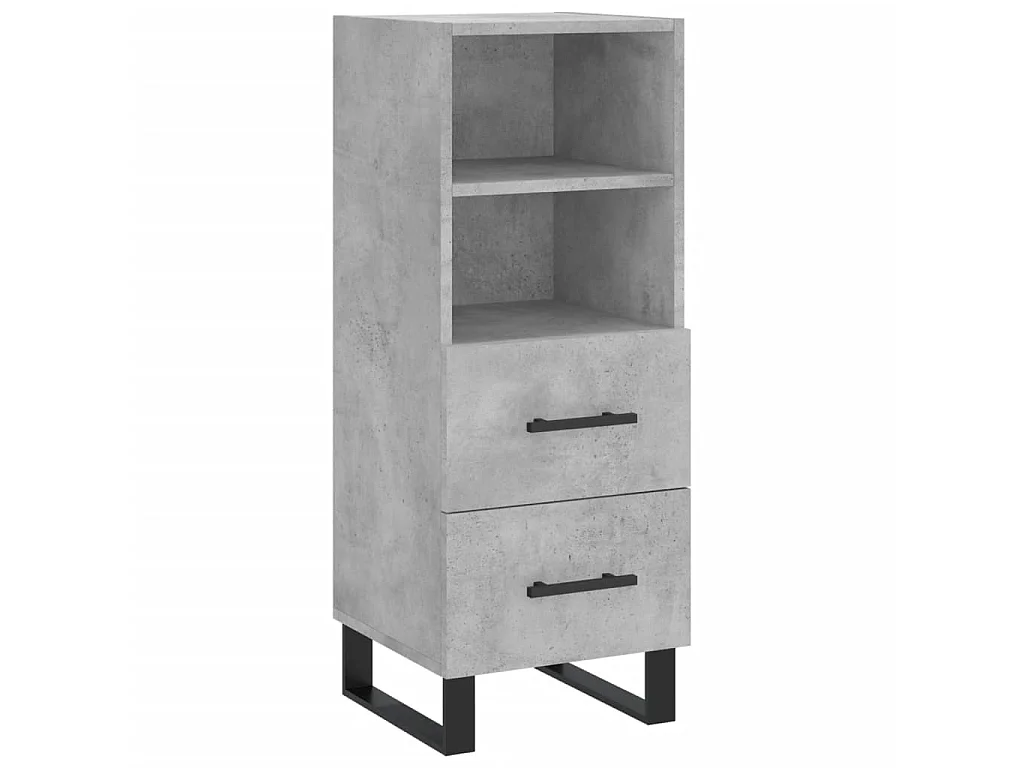 Aparador alto 34,5x34x180 cm madeira processada cinza cimento PT753767