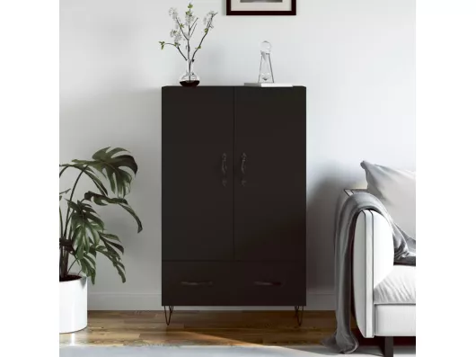 Kauf Unique Highboard,Kommode Schwarz 69,5x31x115 cm Holzwerkstoff -gkd164994