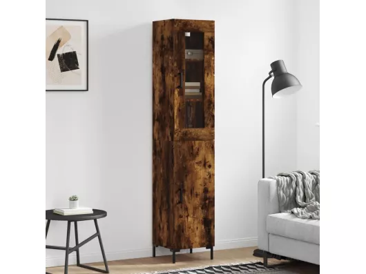 Kauf Unique Highboard,Kommode Räuchereiche 34,5x34x180 cm Holzwerkstoff -gkd43979