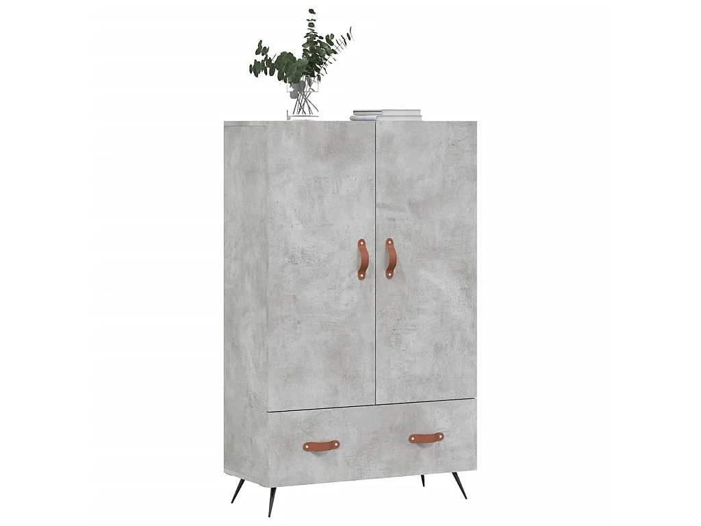 Highboard,Kommode Betongrau 69,5x31x115 cm Holzwerkstoff -gkd415850