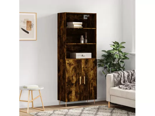 Kauf Unique Highboard,Kommode Räuchereiche 69,5x34x180 cm Holzwerkstoff -gkd127521