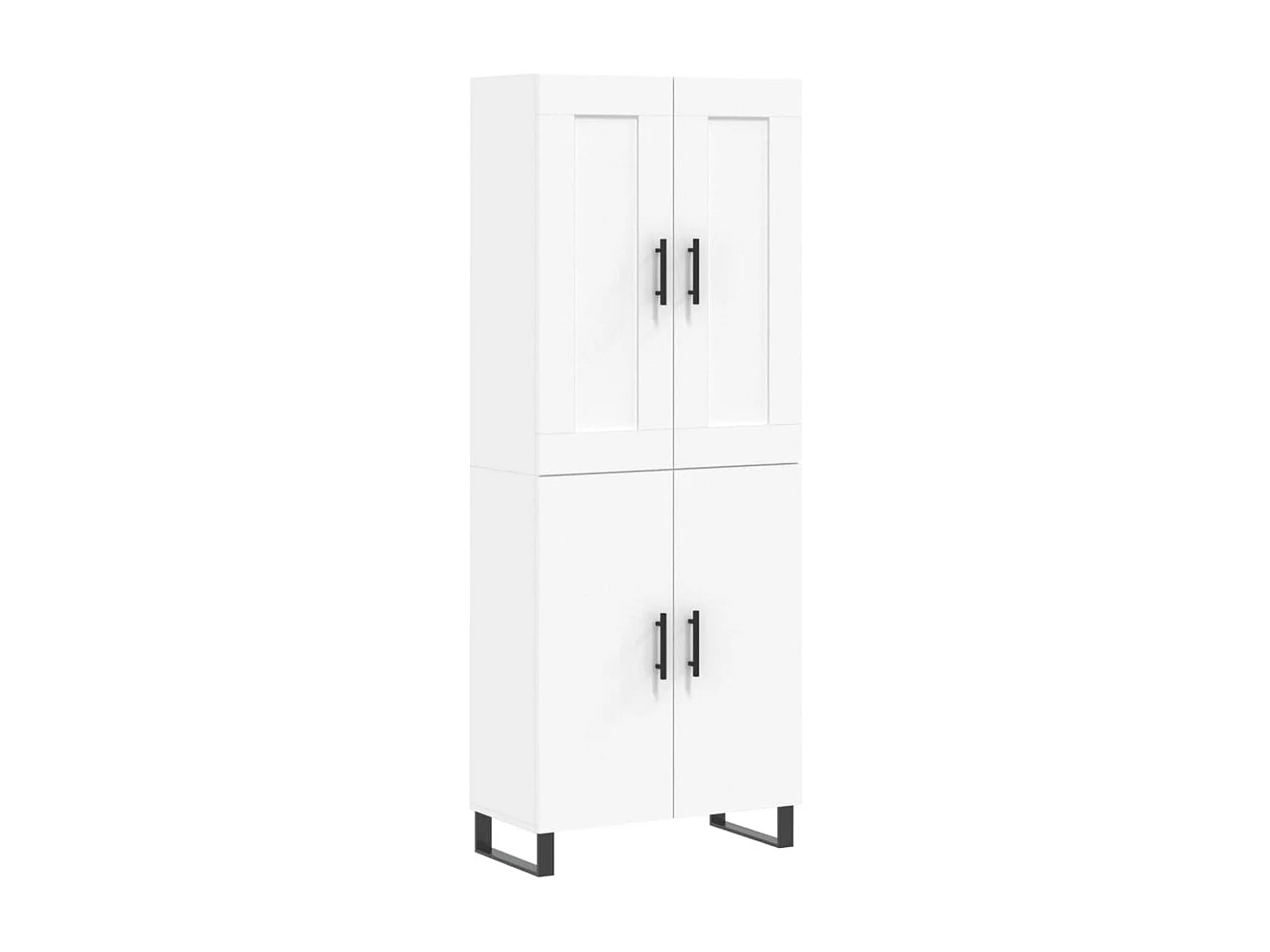 Buffet haut Blanc 69,5x34x180 cm Bois d'ingénierie QWE57378