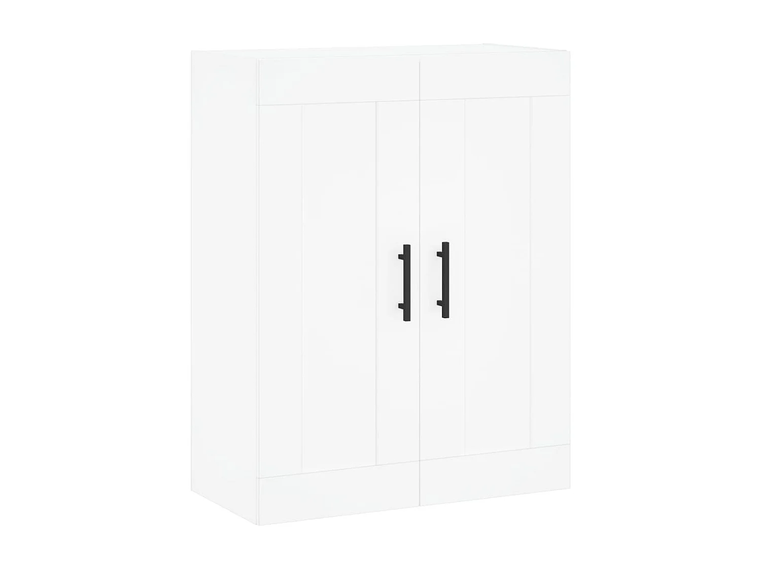 Buffet haut Blanc 69,5x34x180 cm Bois d'ingénierie QWE57378