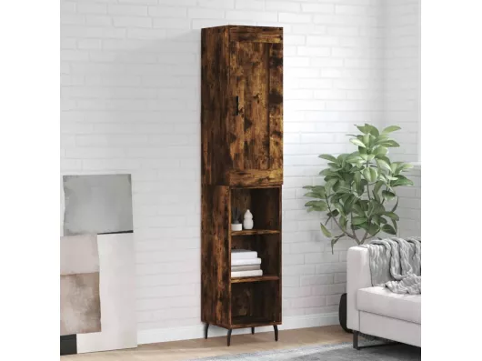 Kauf Unique Highboard,Kommode Räuchereiche 34,5x34x180 cm Holzwerkstoff -gkd59817