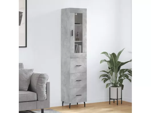 Kauf Unique Highboard,Kommode Betongrau 34,5x34x180 cm Holzwerkstoff -gkd61149