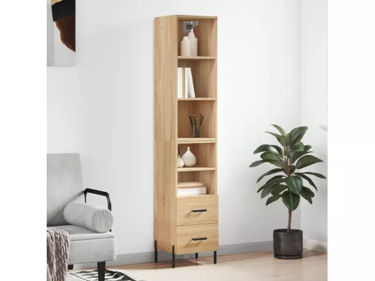 Kauf Unique Highboard,Kommode Sonoma-Eiche 34,5x34x180 cm Holzwerkstoff -gkd384835