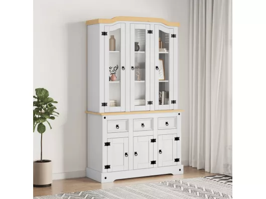 Kauf Unique Highboard,Kommode Corona 112x43x196 cm Massivholz Mexikanische Kiefer -gkd366889