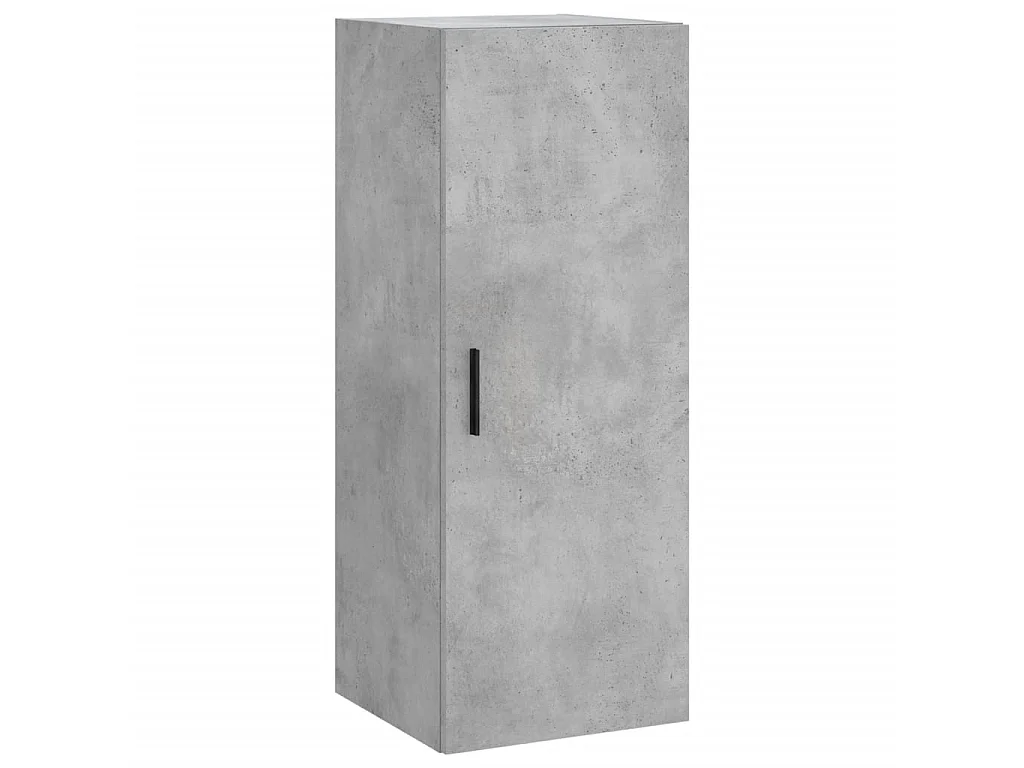Aparador de madera contrachapada gris hormigón 34,5x34x180 cm ES36454