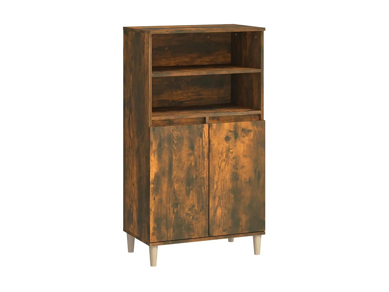 Buffet haut Chêne fumé 60x36x110 cm Bois d'ingénierie EGER32446
