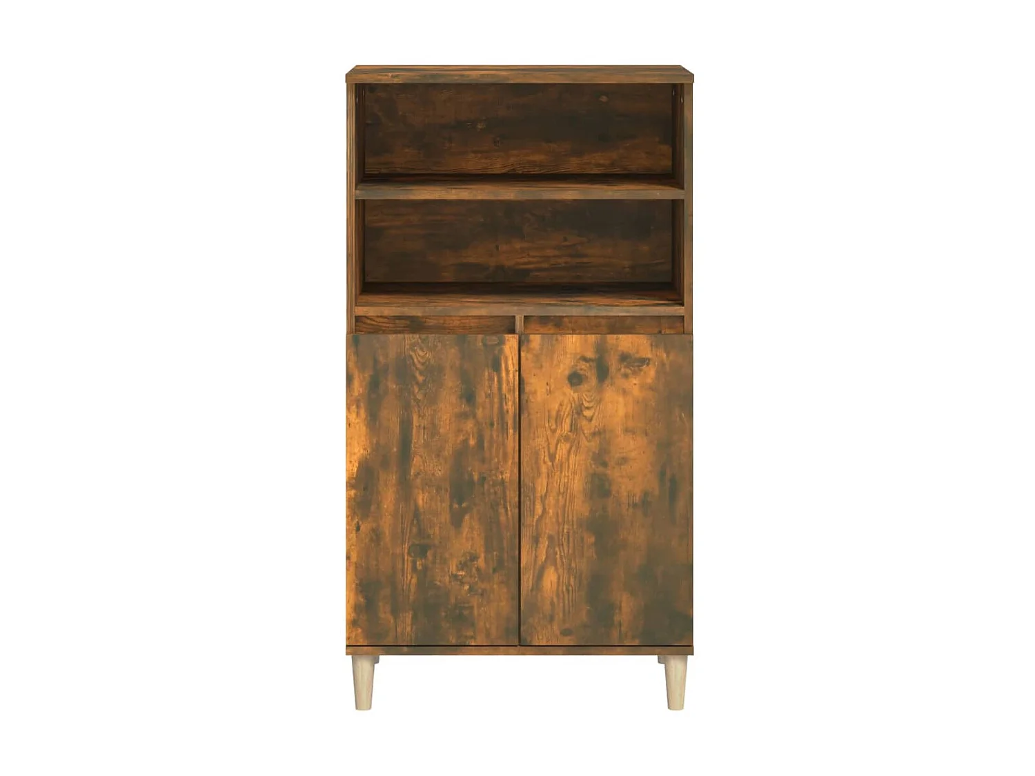 Buffet haut Chêne fumé 60x36x110 cm Bois d'ingénierie EGER32446