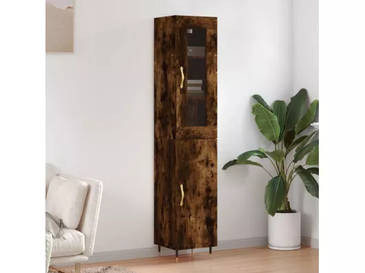 Kauf Unique Highboard,Kommode Räuchereiche 34,5x34x180 cm Holzwerkstoff -gkd482611