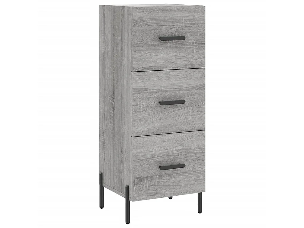 Buffet haut Sonoma gris 34,5x34x180 cm Bois d'ingénierie QWE36237