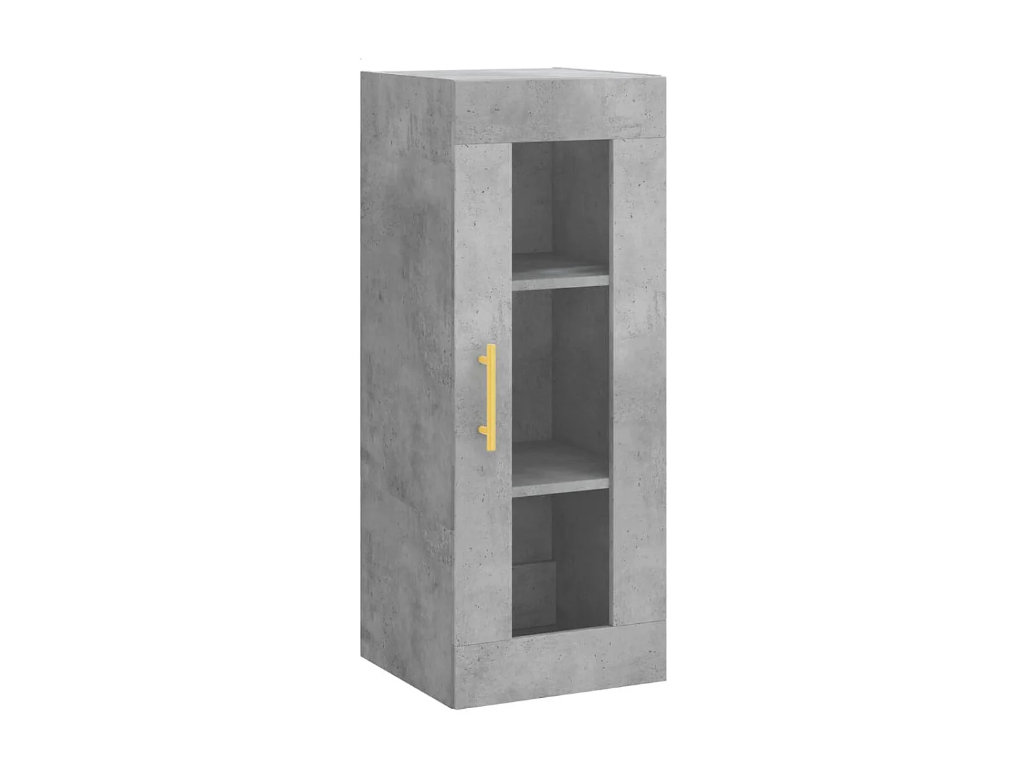 Aparador de madera contrachapada gris hormigón 34,5x34x180 cm ES68781