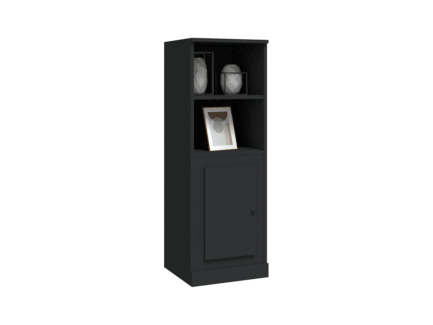 Highboard,Kommode Schwarz 36x35,5x103,5 cm Holzwerkstoff -gkd707471
